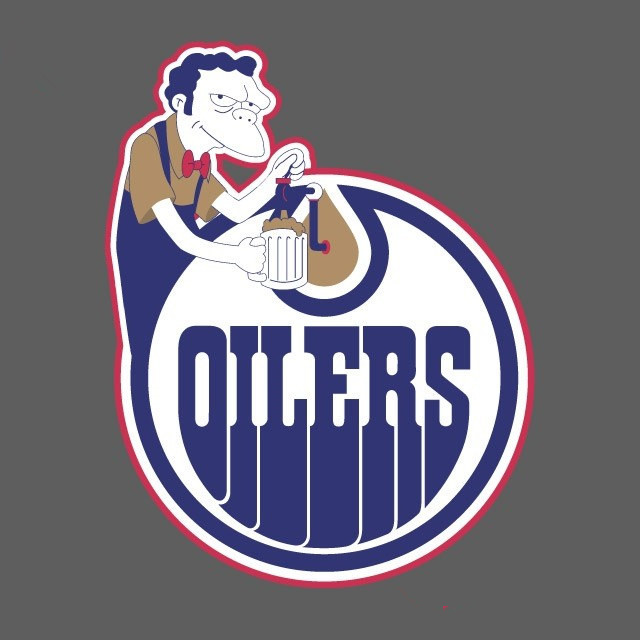 Edmonton Oilers Simpsons iron on heat transfer...